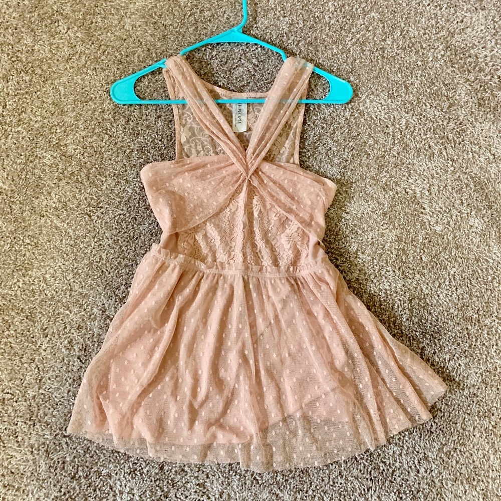 Lovely Free People pink mesh top